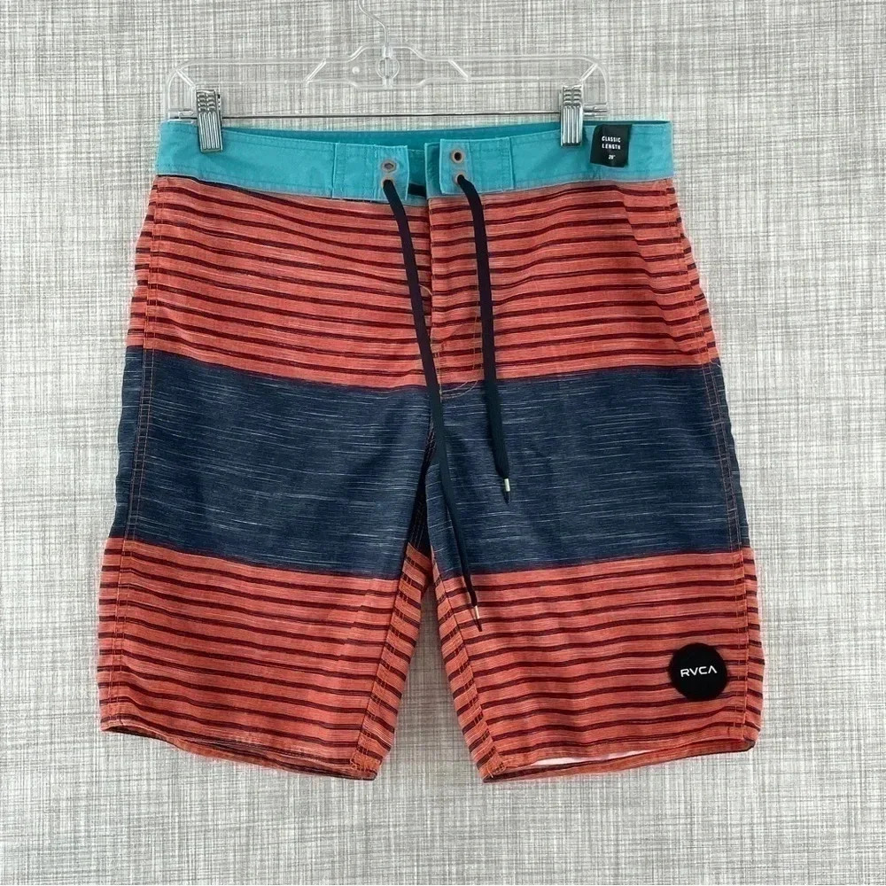 RVCA Size 32 Men's Classic Non-Stretch Board Shorts Swim Suit 2739